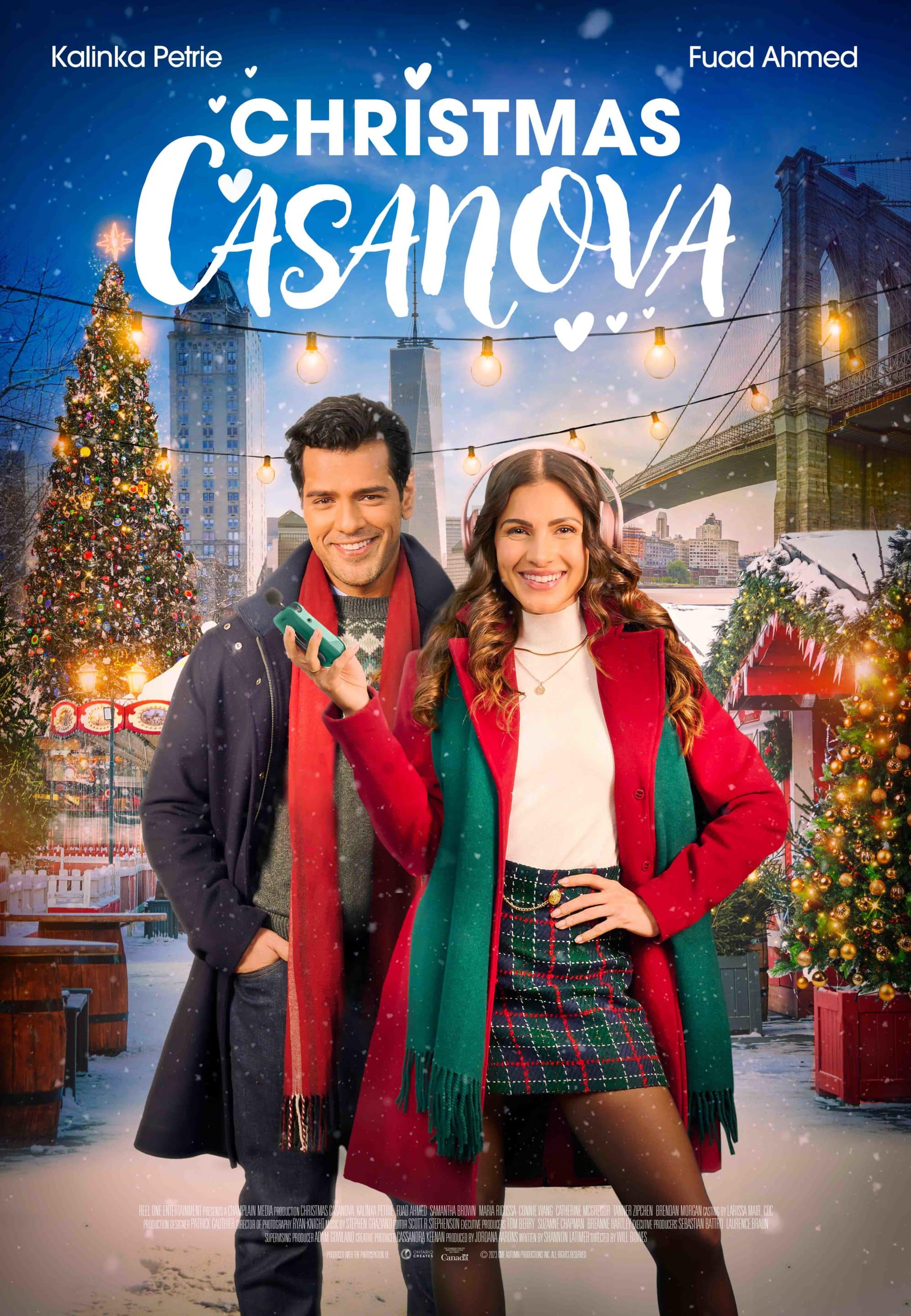 Affiche de Christmas Casanova, film doublé en français sous la direction artistique de Géraldine Asselin.