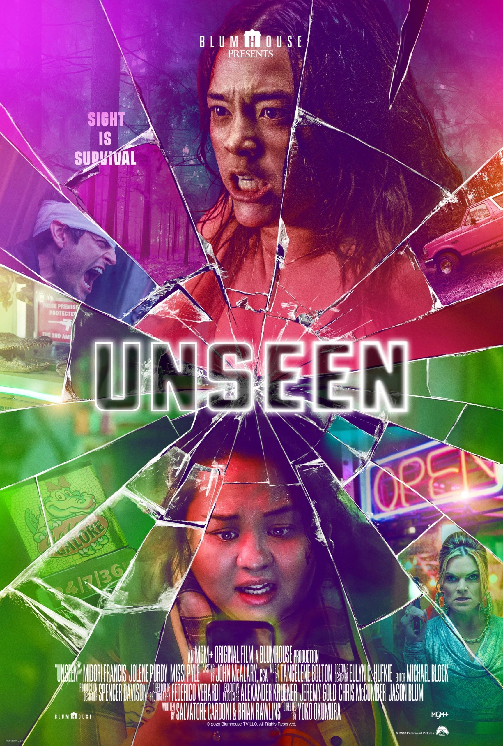 Affiche de Unseen, thriller doublé en français sous la direction artistique de Géraldine Asselin.